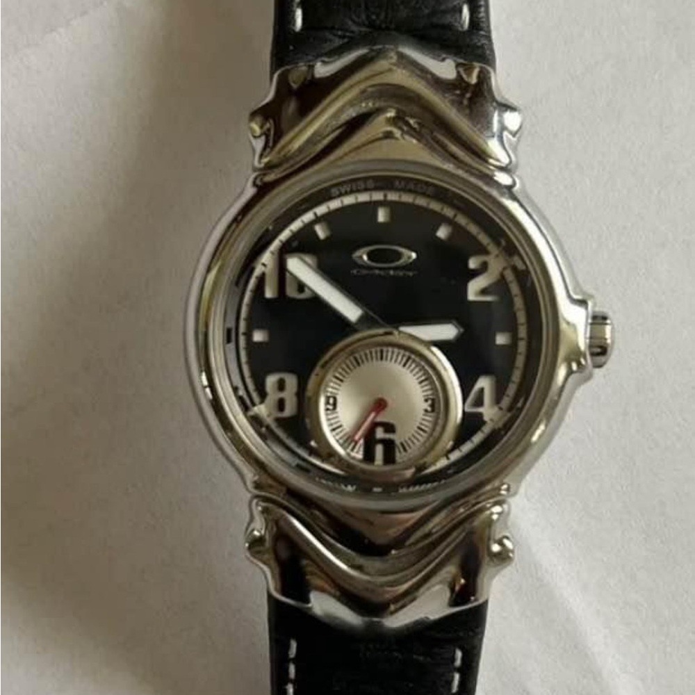 Oakley Black and Silver Watch